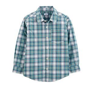 NWT Carter's  Boys Plaid Button Front Shirt size 7